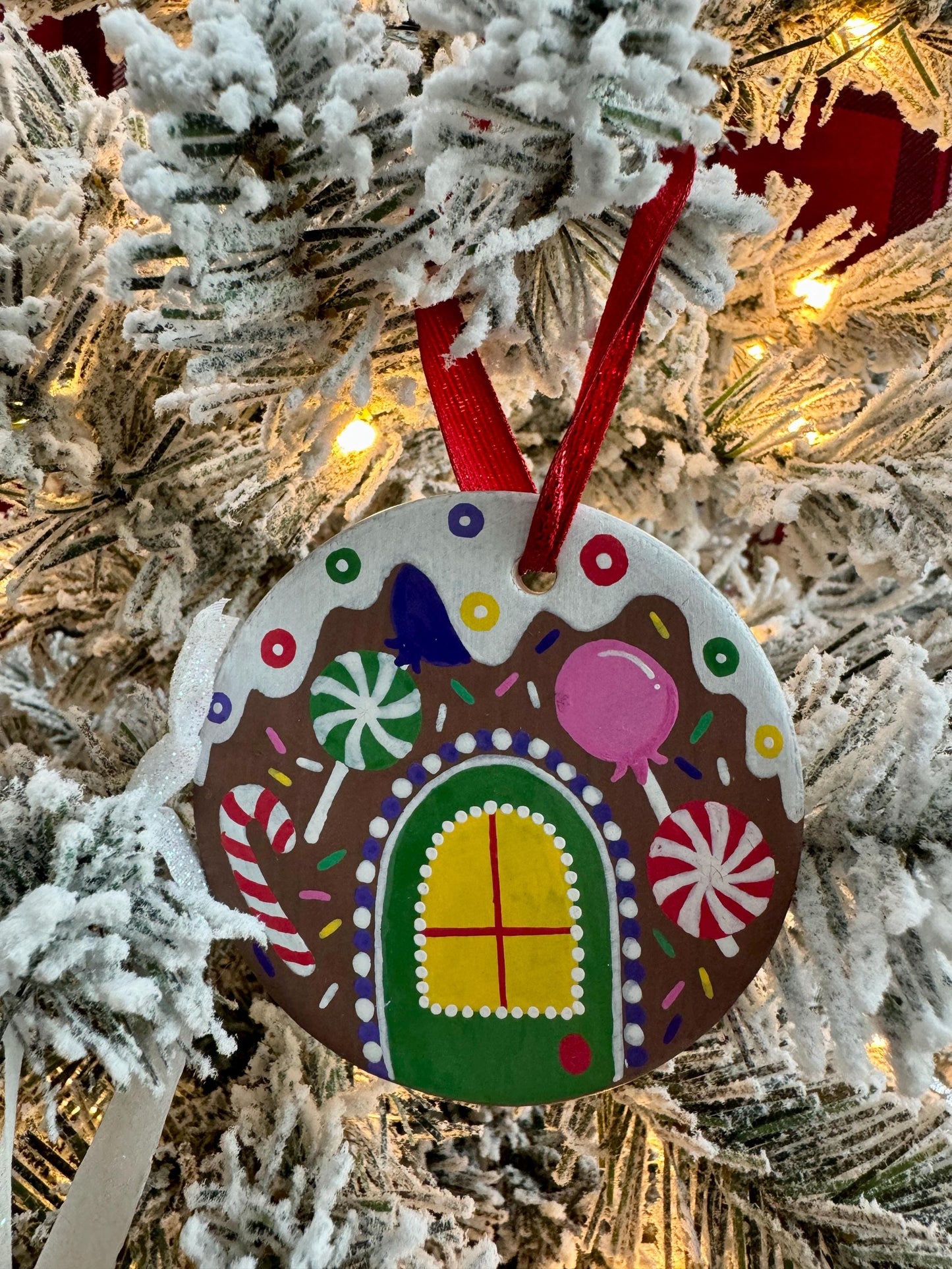 Hand Painted Ornament, Ceramic Ornament | Christmas Tree Decor – Gnome, Snowman, Gingerbread & Floral Designs
