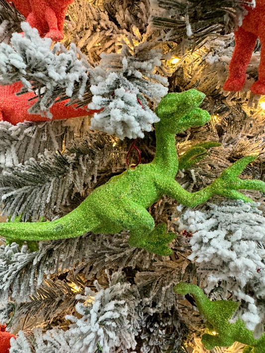 Sparkling Dinosaur Ornaments – Choice of Brachiosaurus, T-Rex, & More!