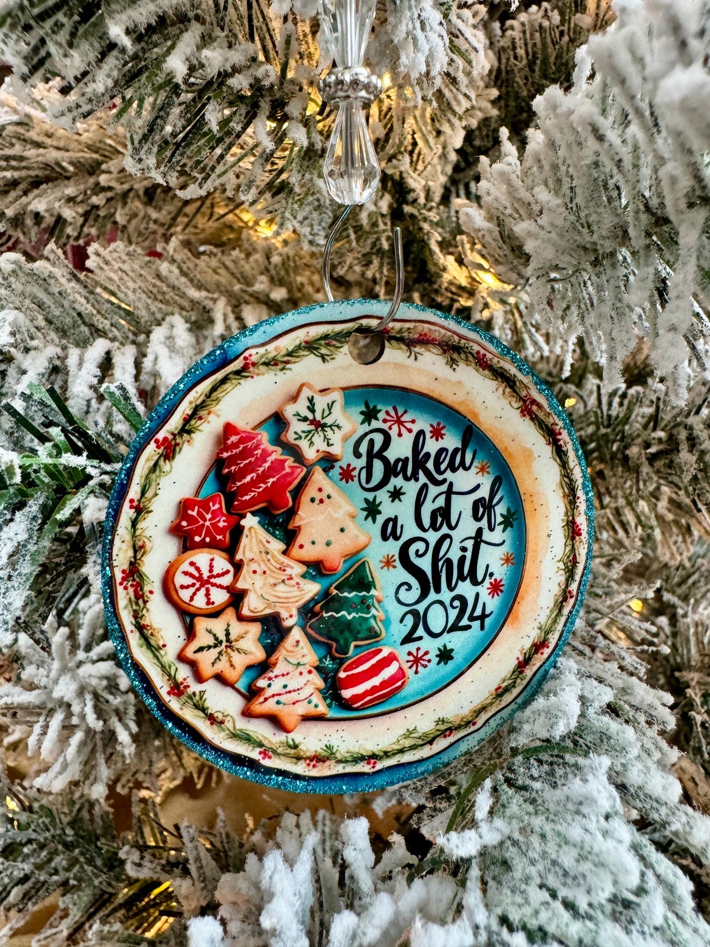 Funny Christmas Ornament: Baked a Lot of Sh*t, Cookie Plate Design