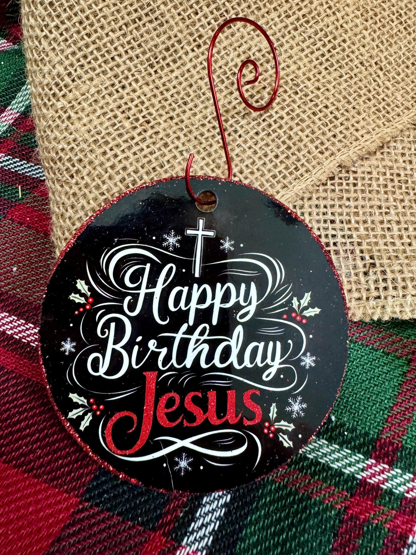 Happy Birthday Jesus Ornament: Festive MDF Christmas Decor