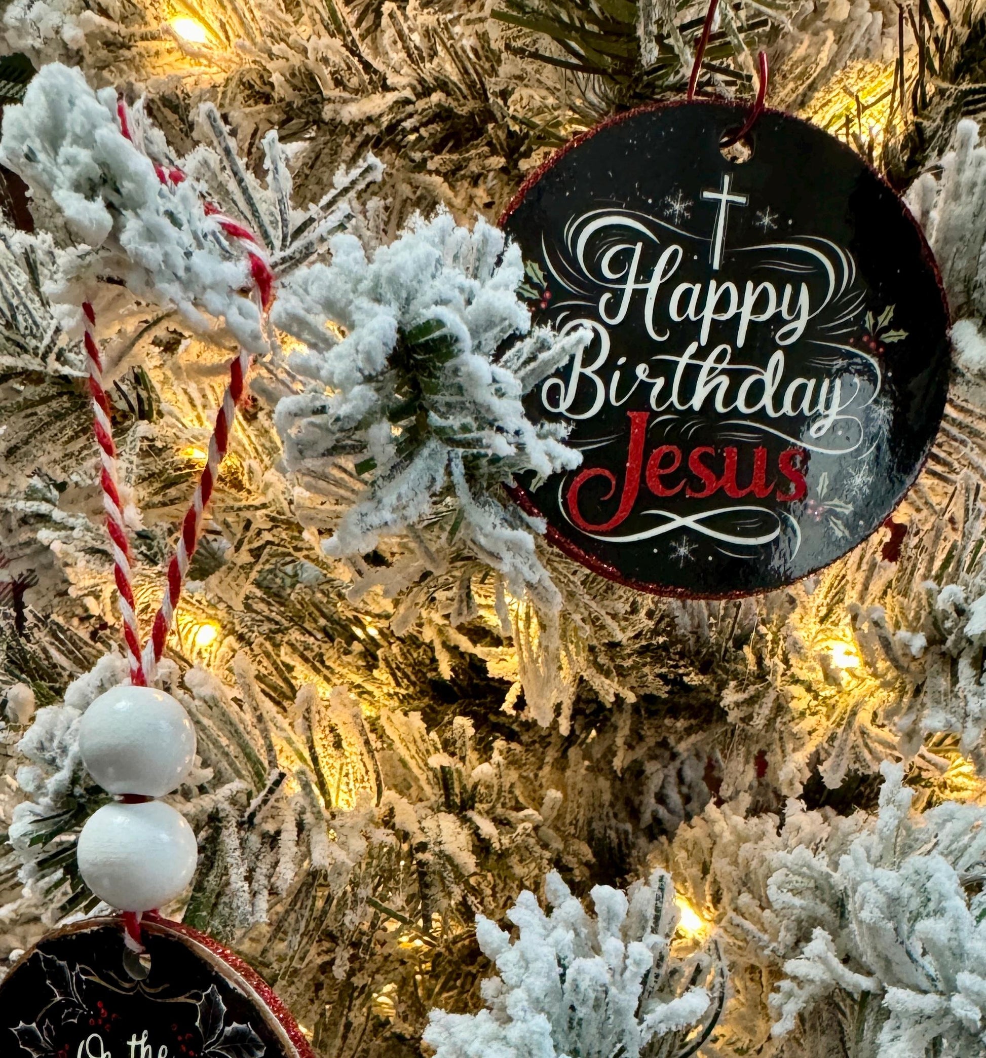 Happy Birthday Jesus Ornament: Festive MDF Christmas Decor