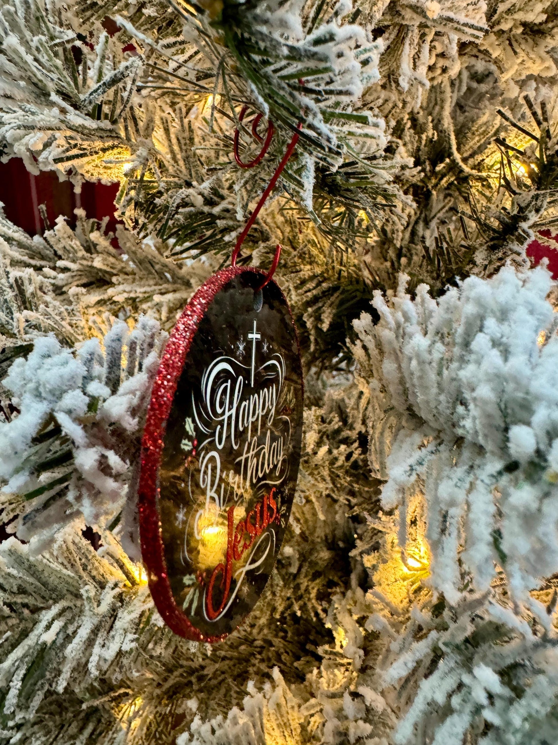Happy Birthday Jesus Ornament: Festive MDF Christmas Decor