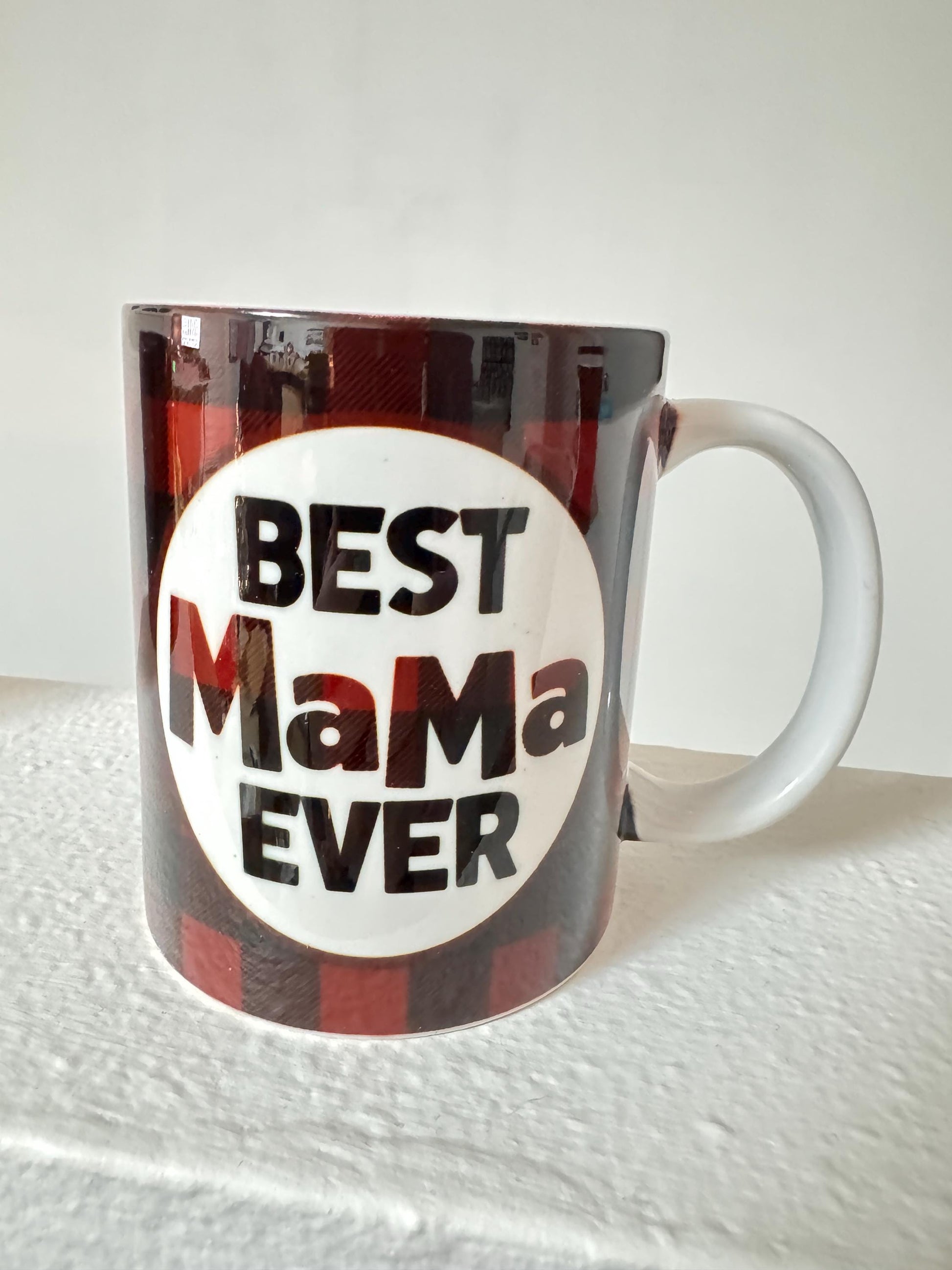 Mama Bear & Dada Bear Mug Set: Red Gingham Parent Gift