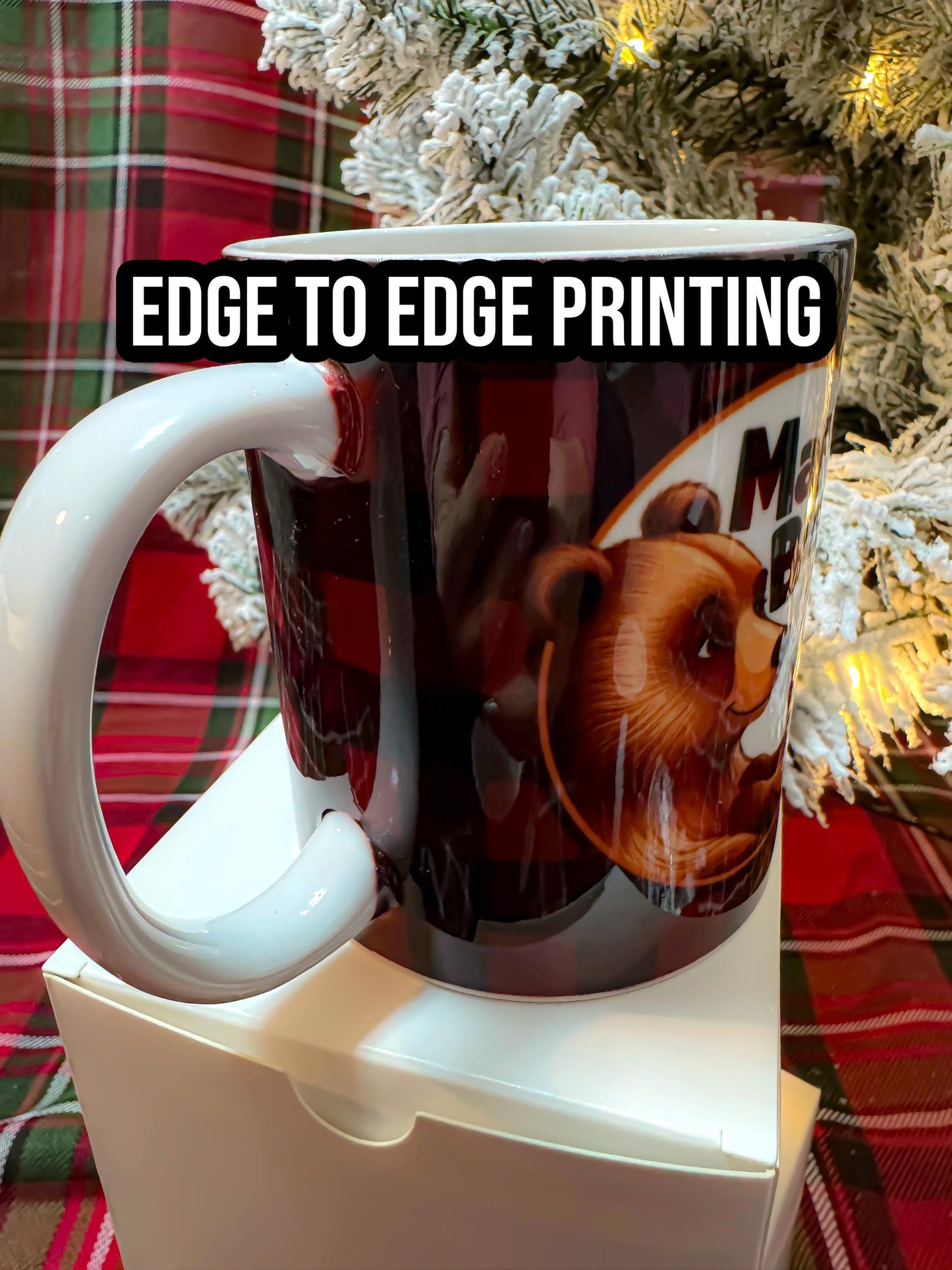 Mama Bear & Dada Bear Mug Set: Red Gingham Parent Gift