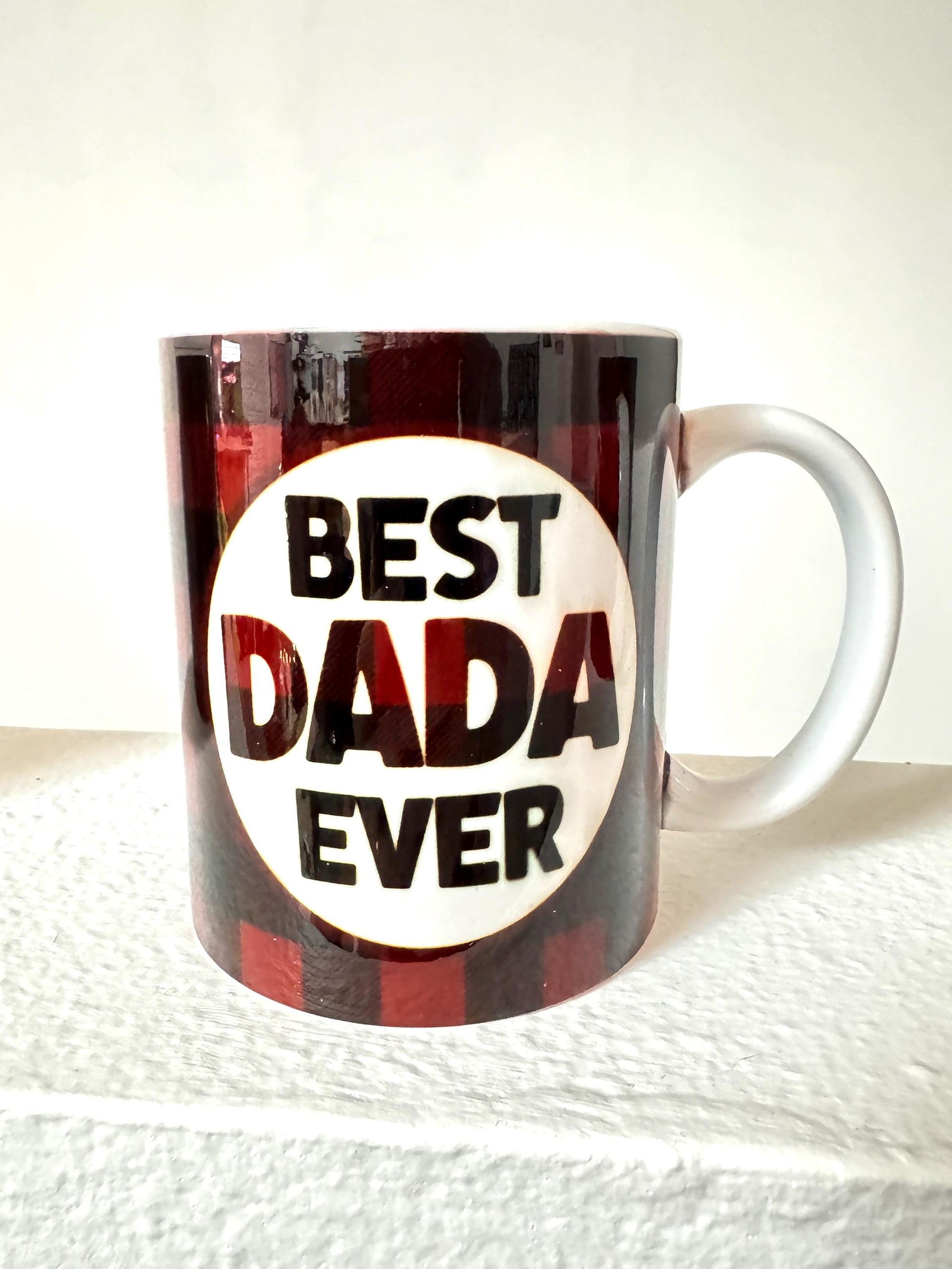 Mama Bear & Dada Bear Mug Set: Red Gingham Parent Gift
