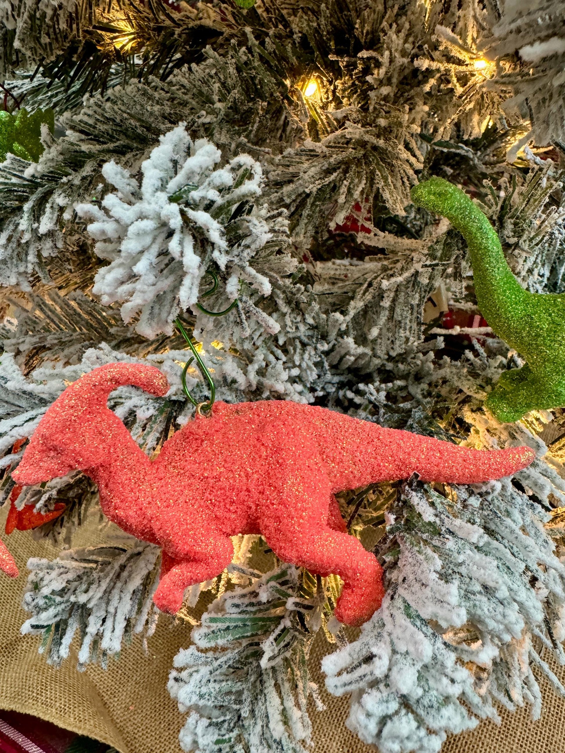 Sparkling Dinosaur Ornaments – Choice of Brachiosaurus, T-Rex, & More!