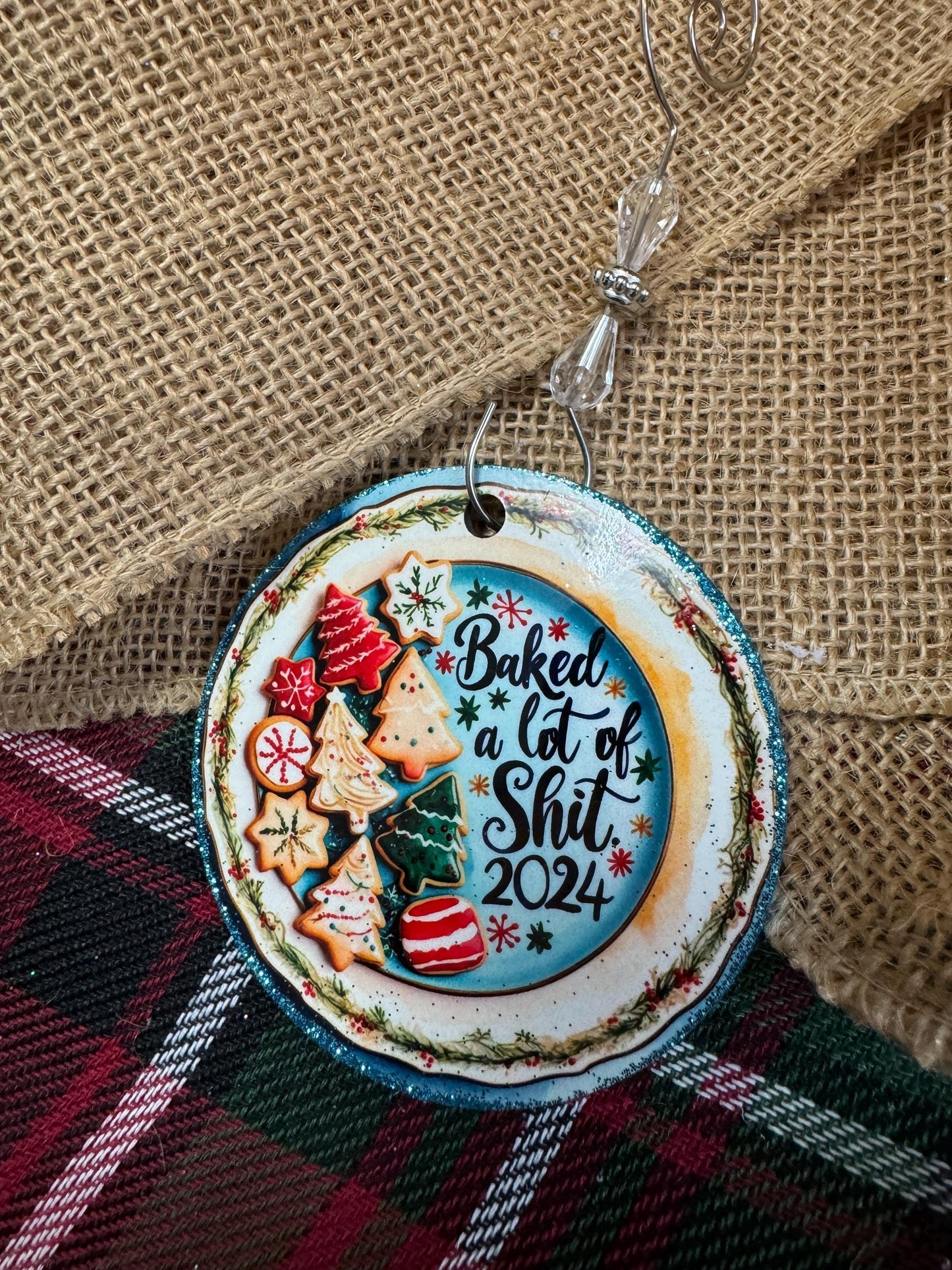 Funny Christmas Ornament: Baked a Lot of Sh*t, Cookie Plate Design
