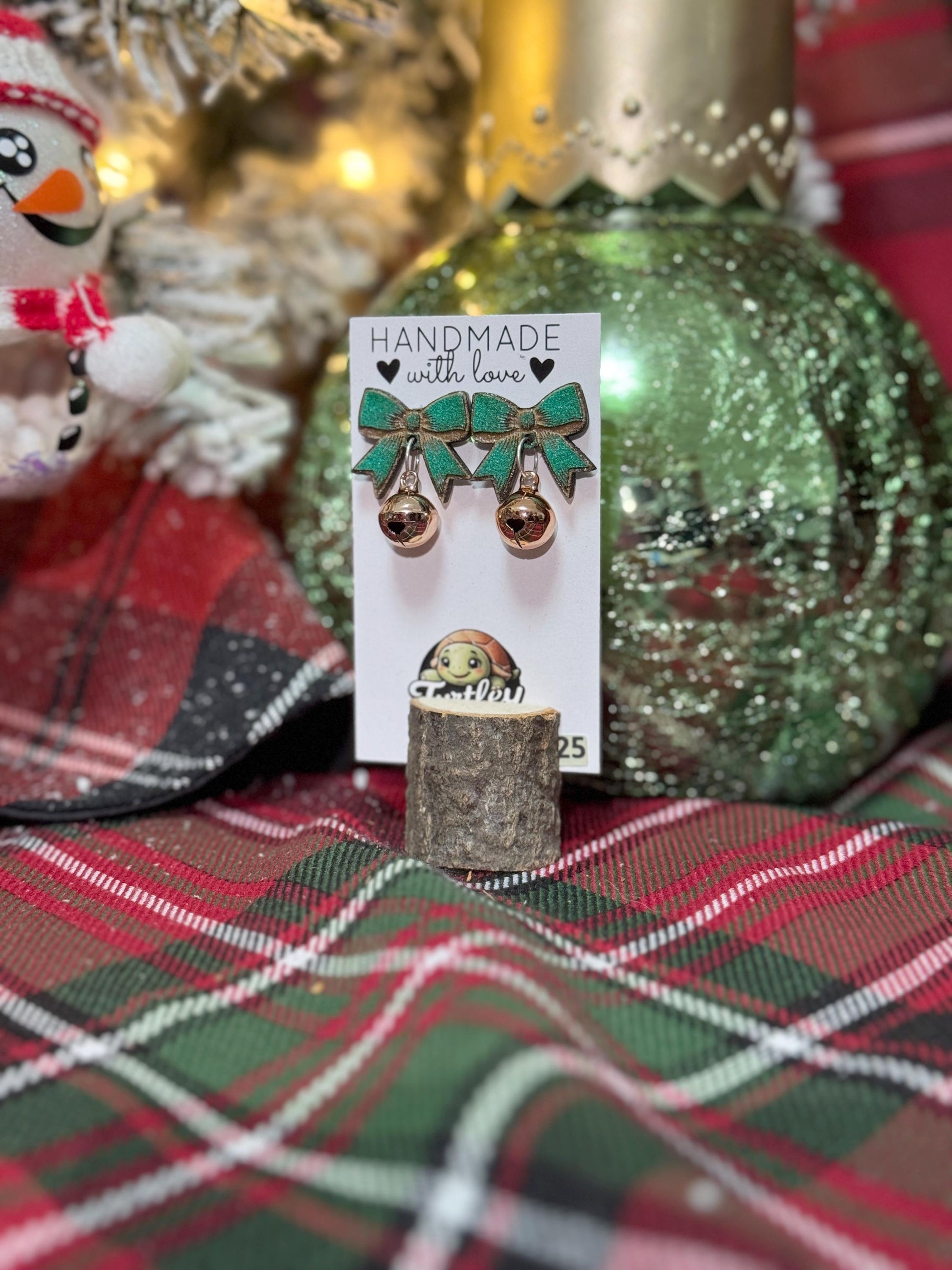 Customizable Bow Earrings: Holiday Sparkle, Everyday Charm