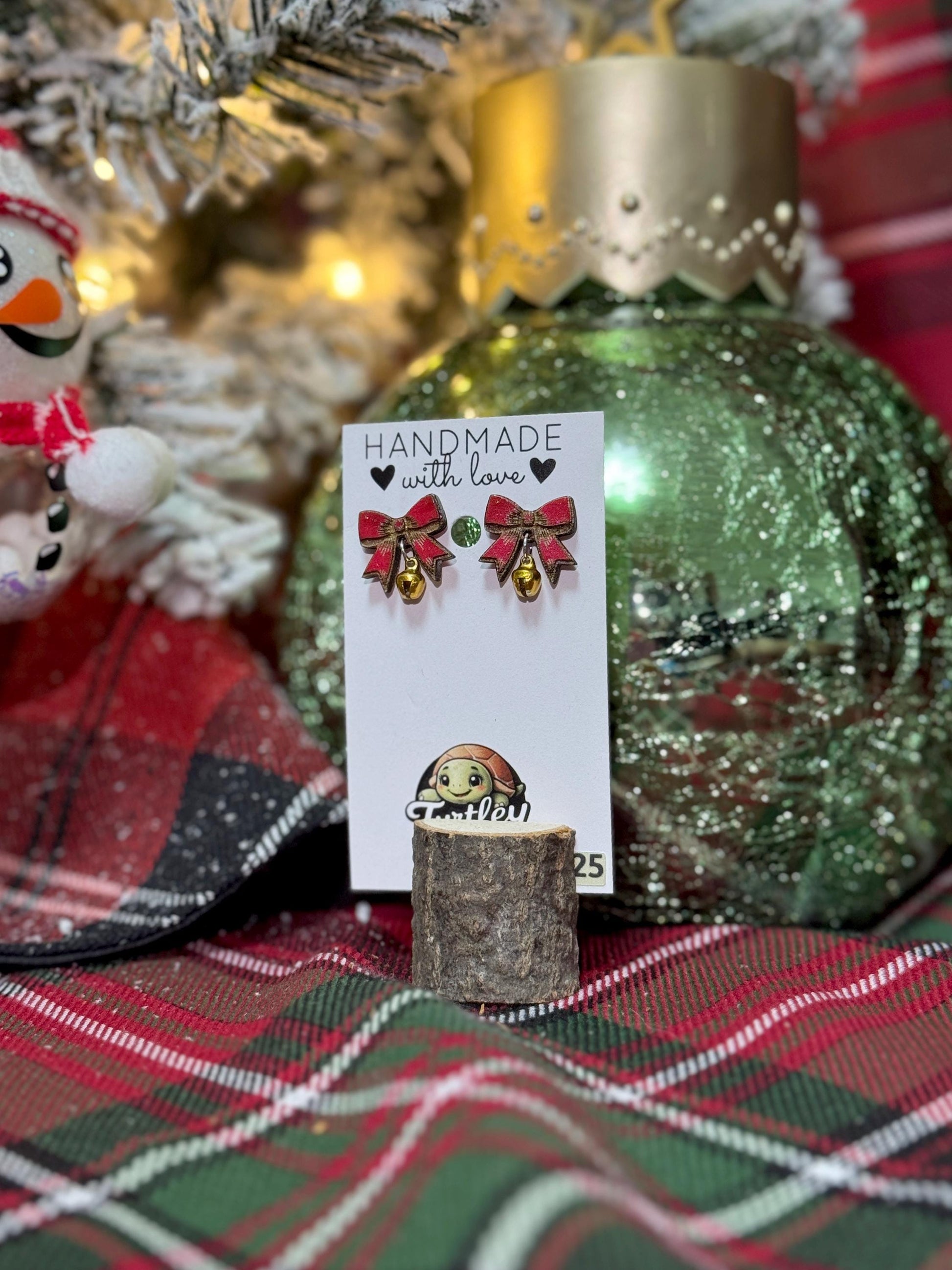 Customizable Bow Earrings: Holiday Sparkle, Everyday Charm
