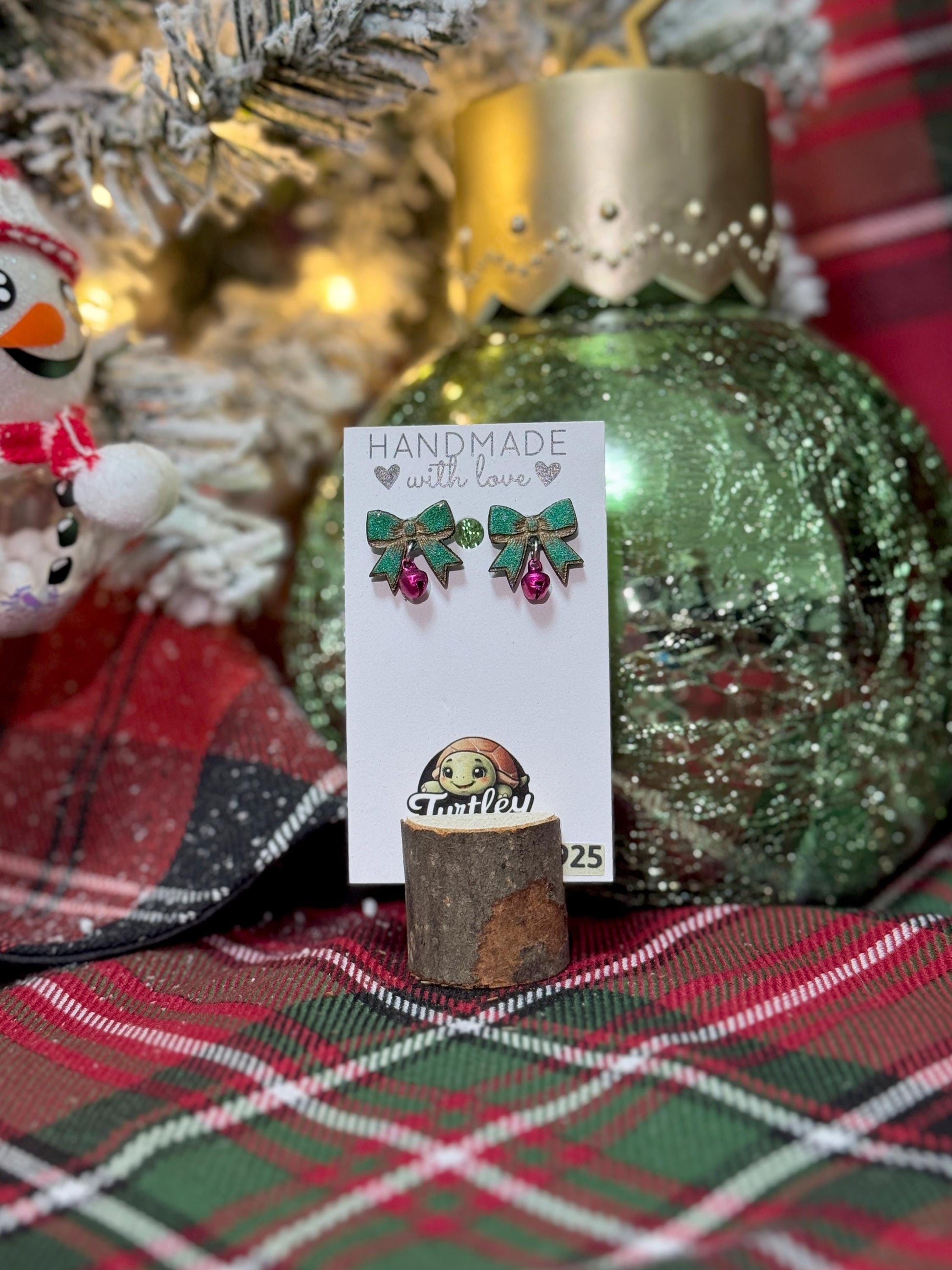 Customizable Bow Earrings: Holiday Sparkle, Everyday Charm