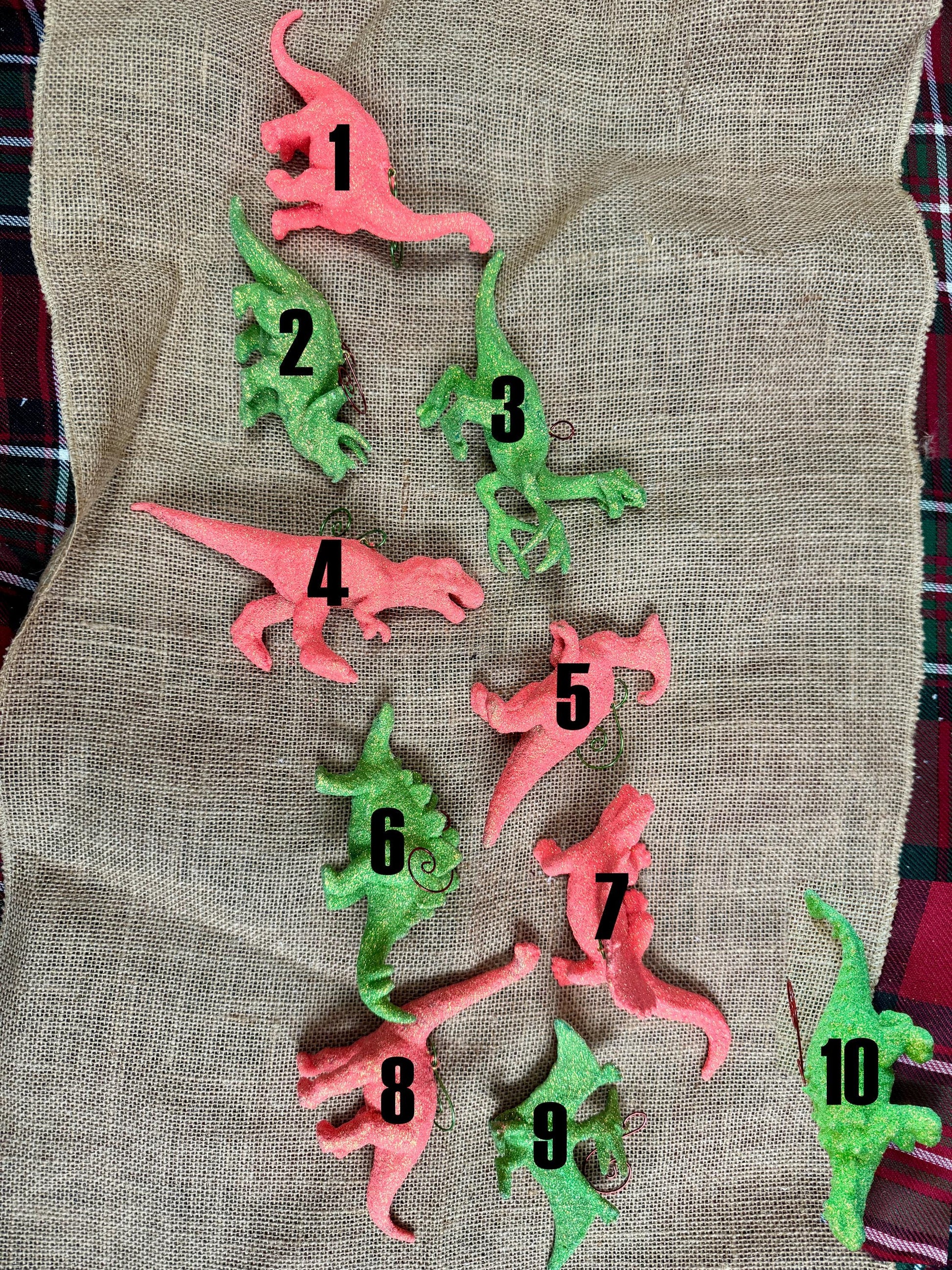 Sparkling Dinosaur Ornaments – Choice of Brachiosaurus, T-Rex, & More!