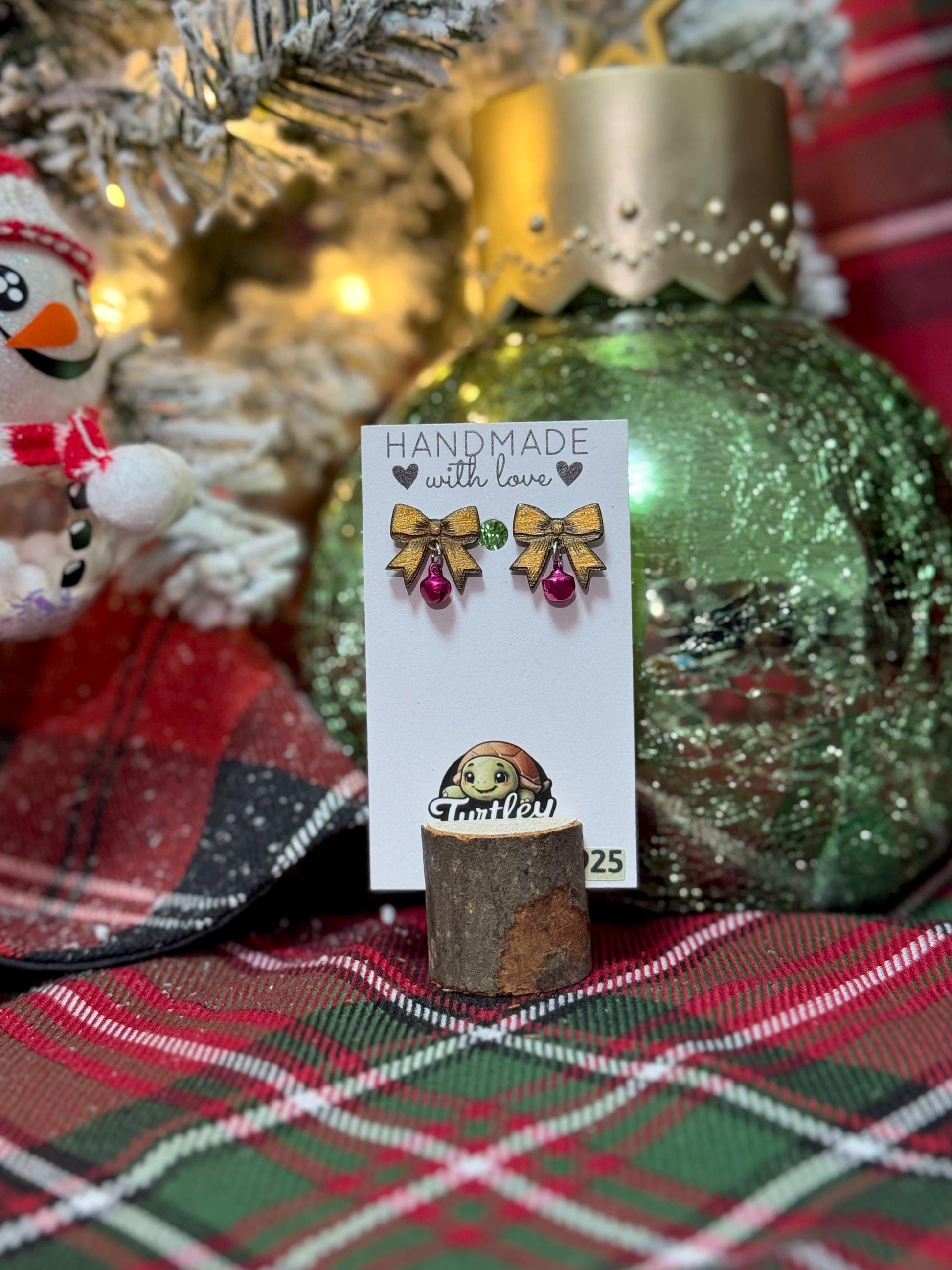 Customizable Bow Earrings: Holiday Sparkle, Everyday Charm