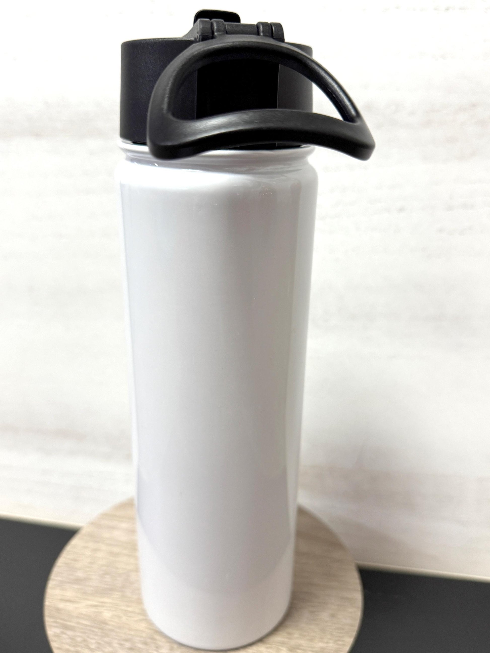 Personalized Watercolor Photo Water Bottle: Custom Stainless Steel Family Gift