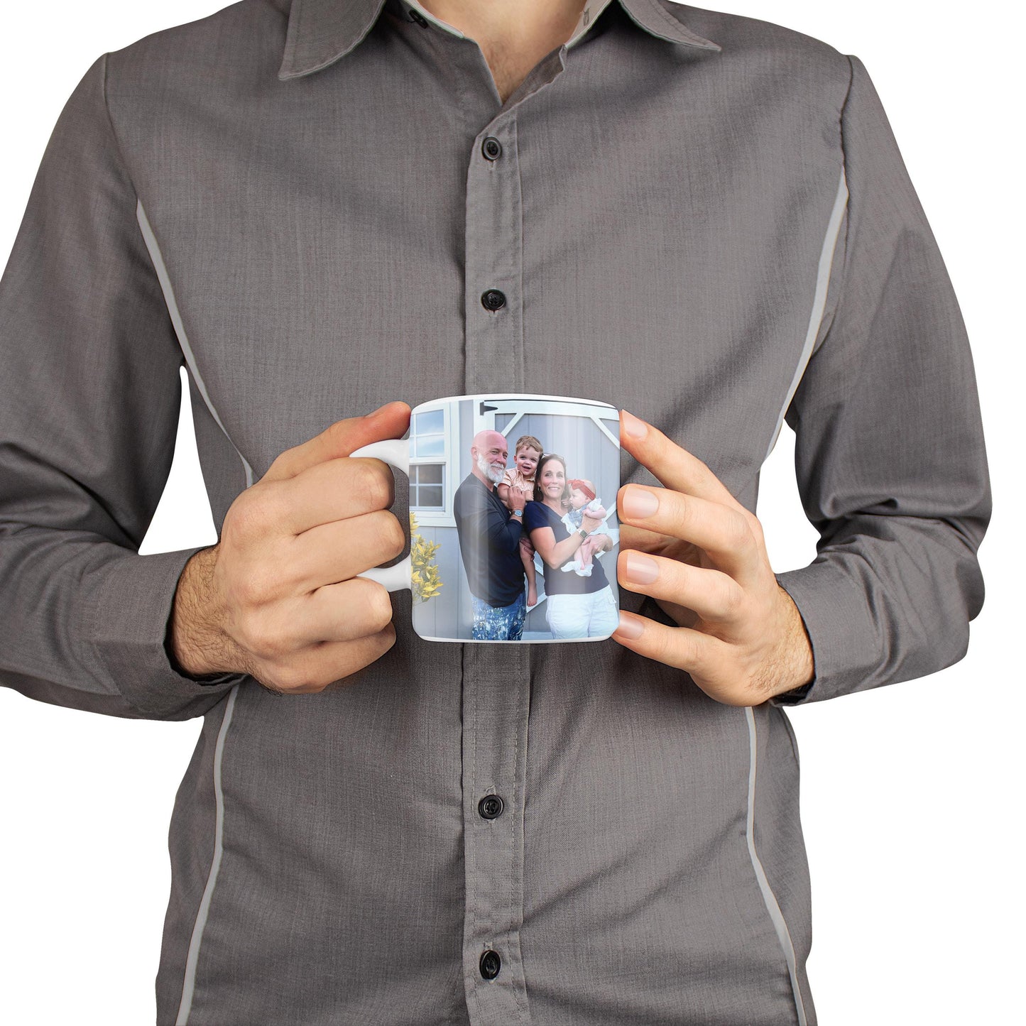 Personalized Grandpa Mug with Custom Photo - 'World's Best Grandpa' Design, Customizable Nickname