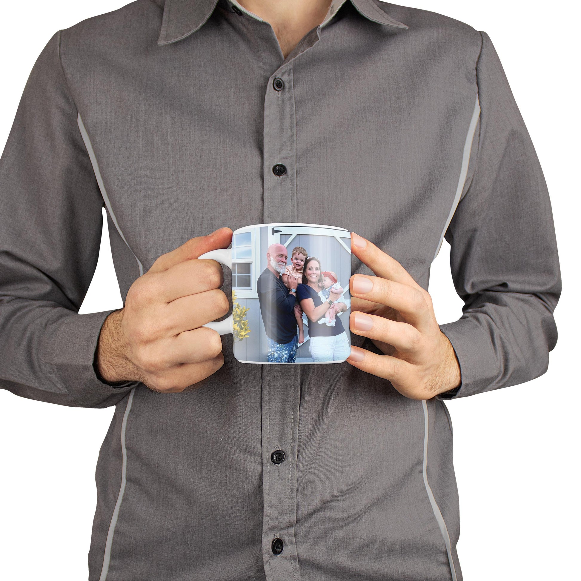 Personalized Grandpa Mug with Custom Photo - 'World's Best Grandpa' Design, Customizable Nickname