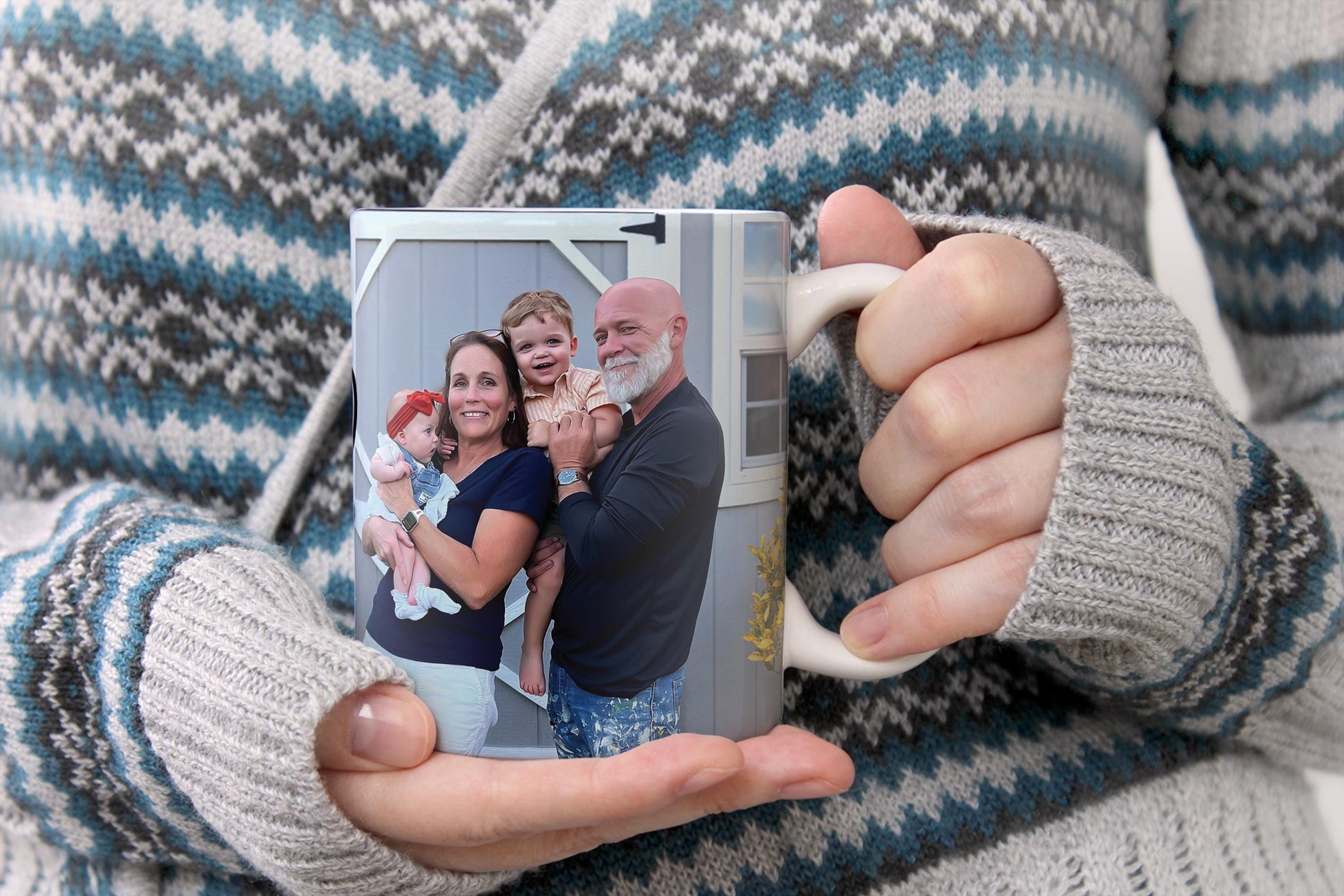 Personalized Grandma Mug with Custom Photo - 'World's Best Grandma' Design, Feminine Font and Heart Detail