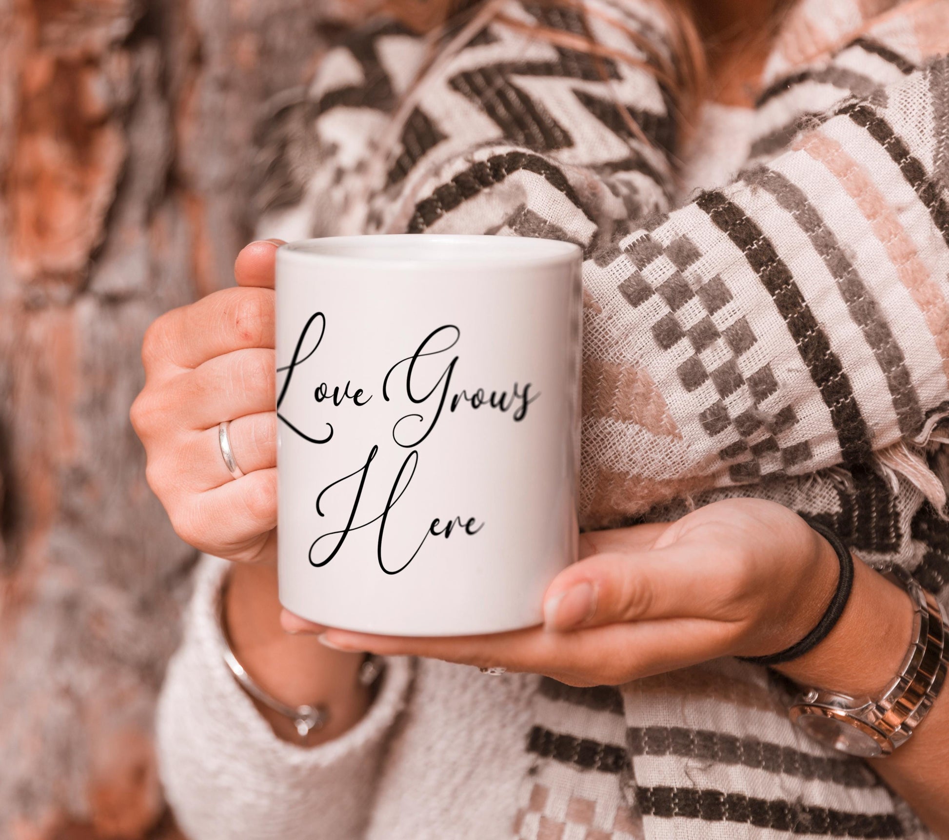 Custom 'Grandma's Garden' Mug - Personalized with Kids & Grandkids' Birth Flowers, 'Love Grows Here