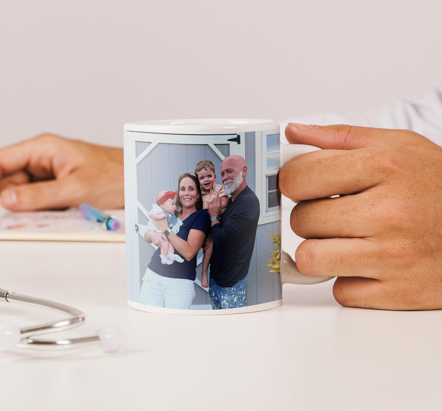 Personalized Grandpa Mug with Custom Photo - 'World's Best Grandpa' Design, Customizable Nickname