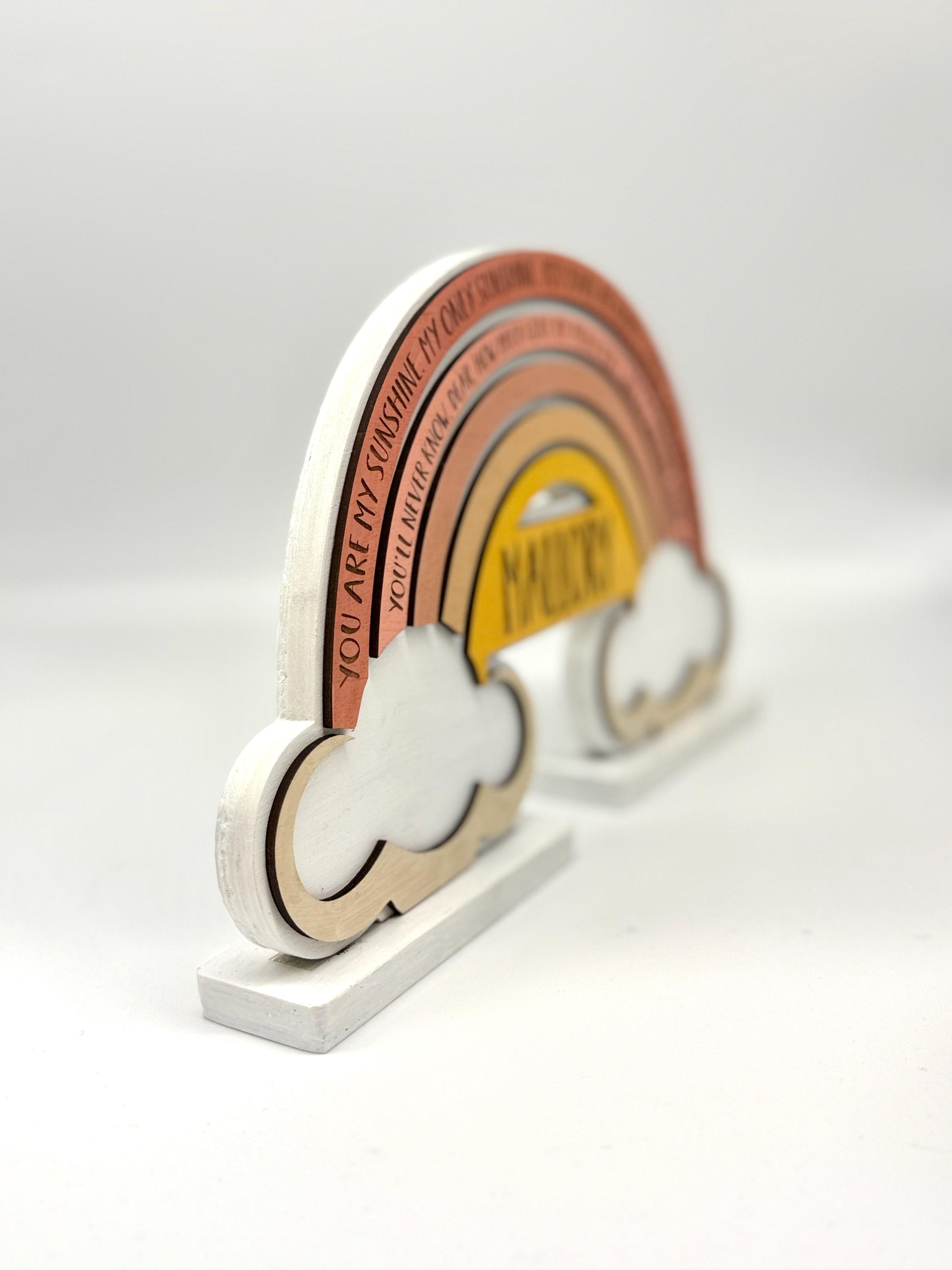 Personalized “You Are My Sunshine” Engraved Wood Decor – Nursery Keepsake & Table Ornament