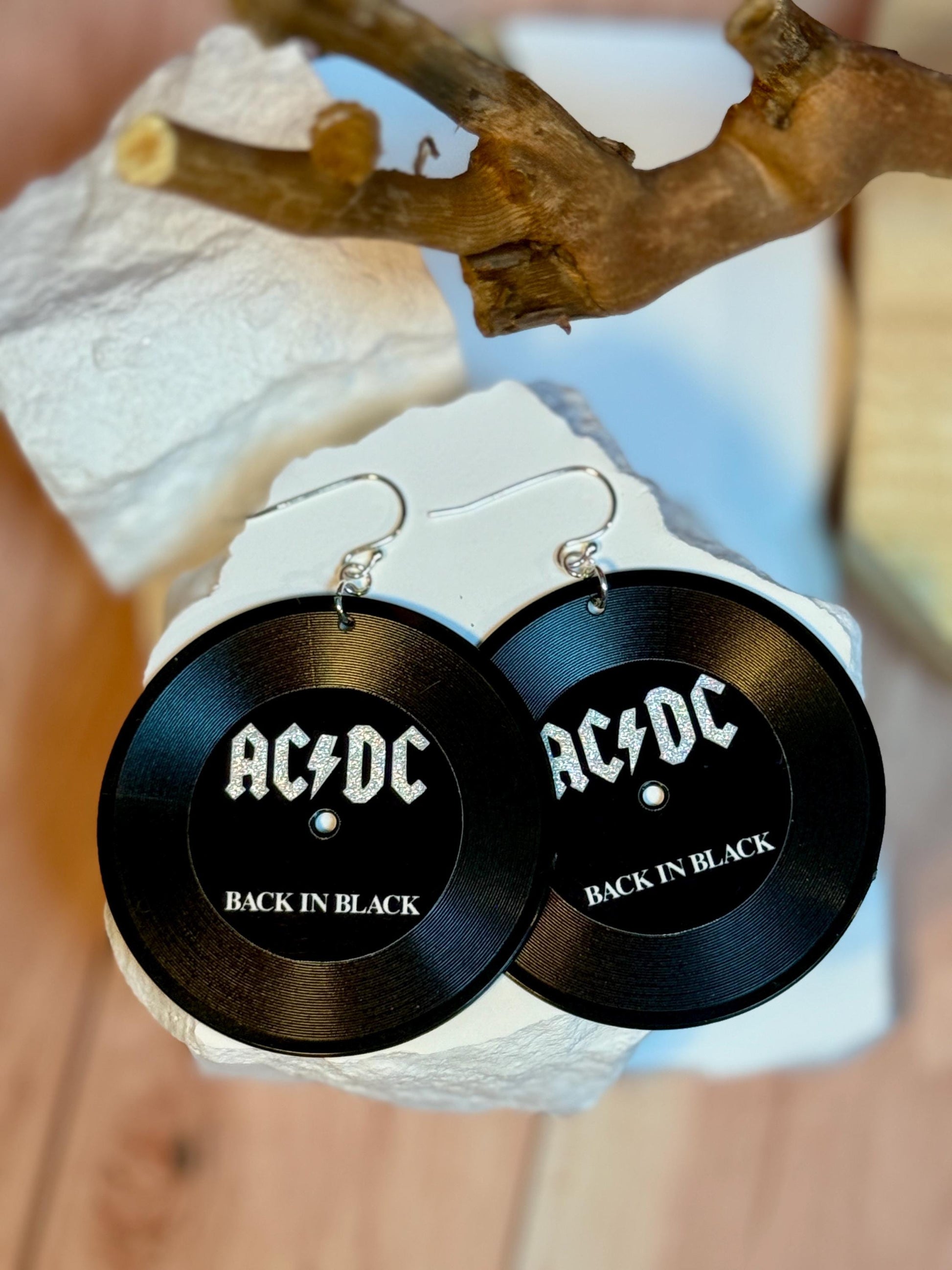 Custom Album Cover Vinyl Record Earrings: 14K Gold, Sterling Silver, or Steel