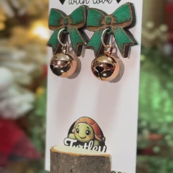 Customizable Bow Earrings: Holiday Sparkle, Everyday Charm
