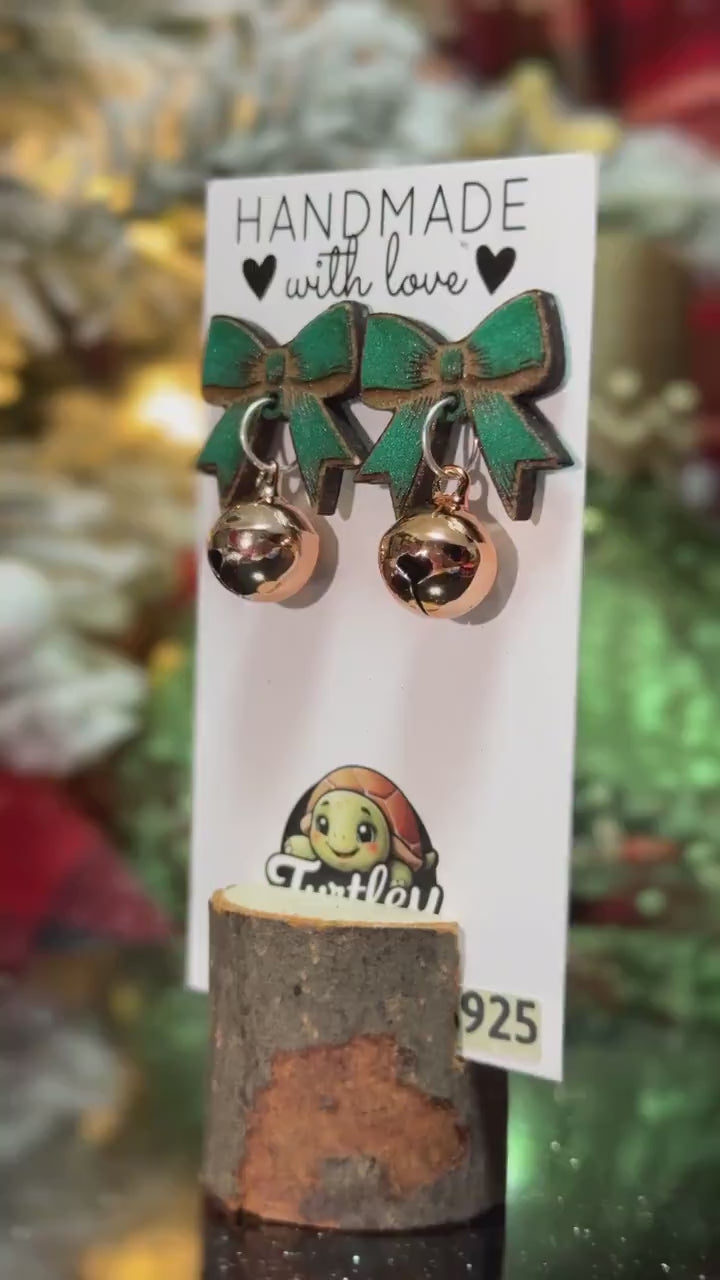 Customizable Bow Earrings: Holiday Sparkle, Everyday Charm