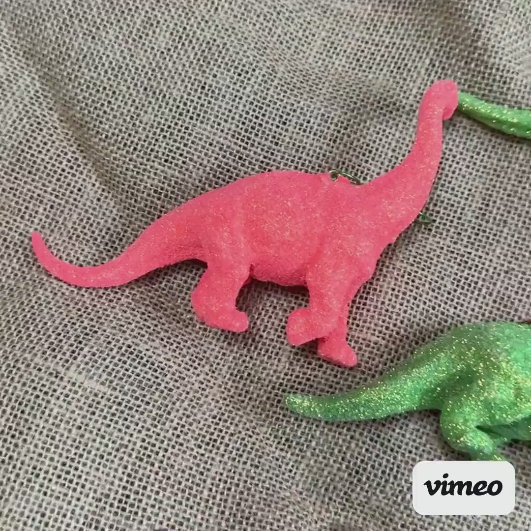 Sparkling Dinosaur Ornaments – Choice of Brachiosaurus, T-Rex, & More!